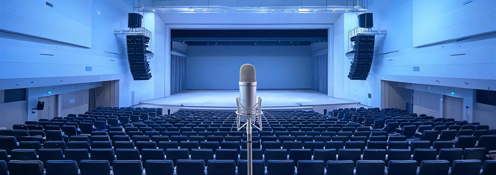 Empty theatre ready for QSC system verification